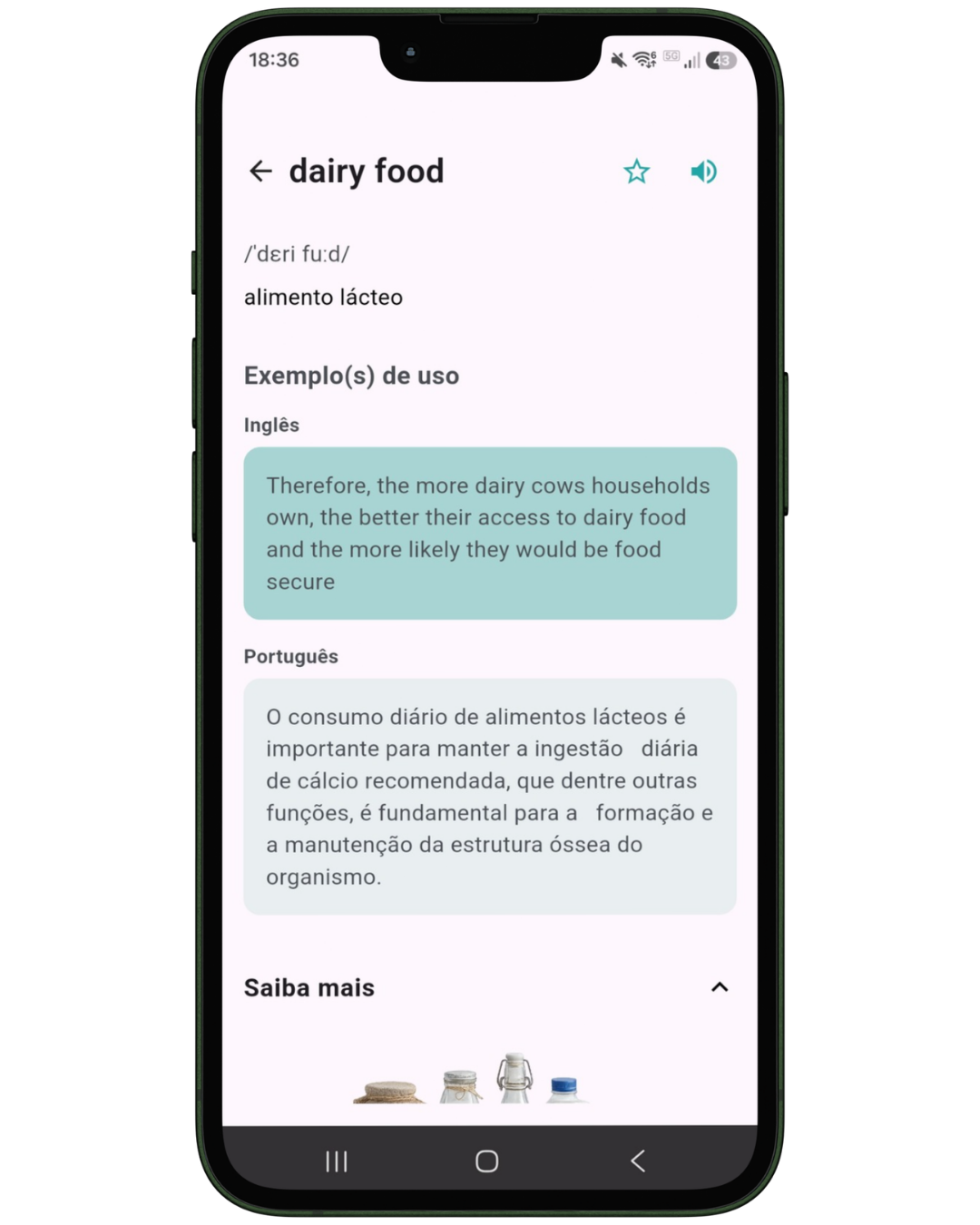 Tela de detalhes de uma colocação no FoodColl
